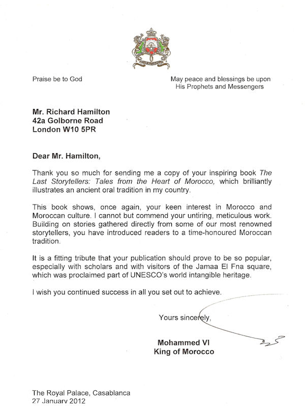 Letter from King Mohammed VI